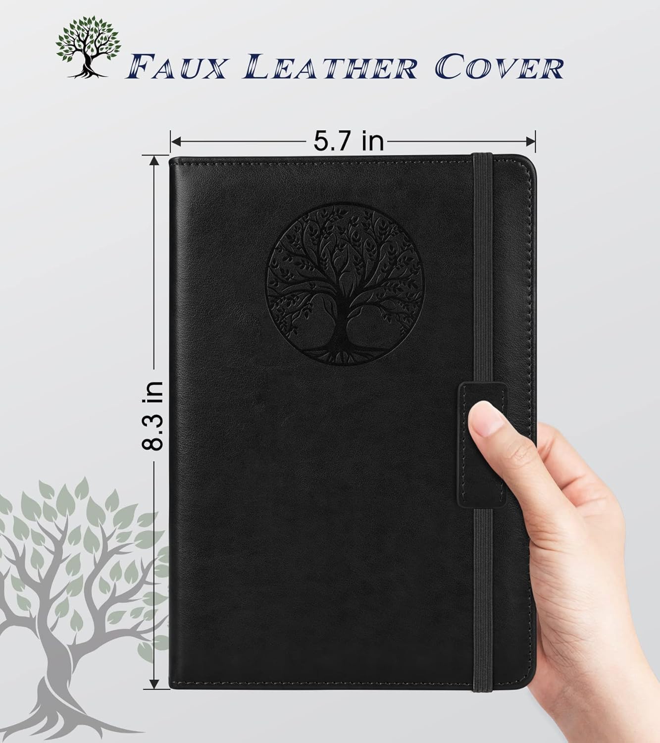Biuwory Lined Hardcover Leather Journal Notebook